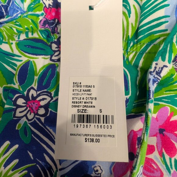 NWT Disney Lilly Pulitzer Resort Ankle Emora Pant Size Small Disney Dreamin - Picture 5 of 10
